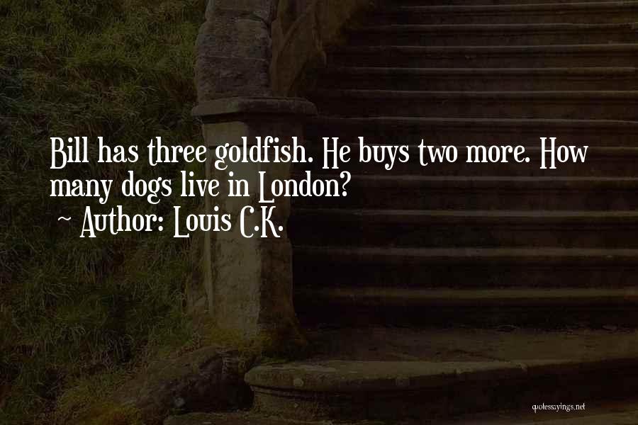 Louis C.K. Quotes: Bill Has Three Goldfish. He Buys Two More. How Many Dogs Live In London?