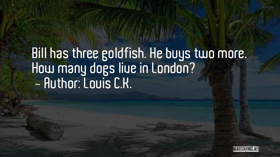 Louis C.K. Quotes: Bill Has Three Goldfish. He Buys Two More. How Many Dogs Live In London?