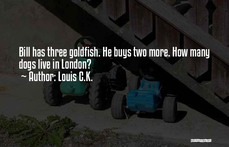 Louis C.K. Quotes: Bill Has Three Goldfish. He Buys Two More. How Many Dogs Live In London?