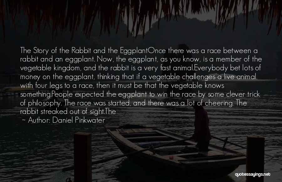 Daniel Pinkwater Quotes: The Story Of The Rabbit And The Eggplantonce There Was A Race Between A Rabbit And An Eggplant. Now, The