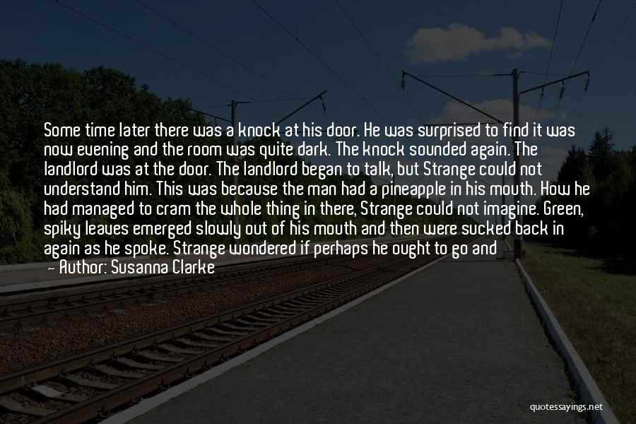 Susanna Clarke Quotes: Some Time Later There Was A Knock At His Door. He Was Surprised To Find It Was Now Evening And
