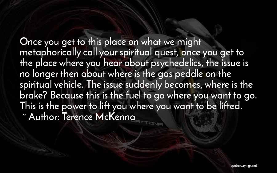 Terence McKenna Quotes: Once You Get To This Place On What We Might Metaphorically Call Your Spiritual Quest, Once You Get To The