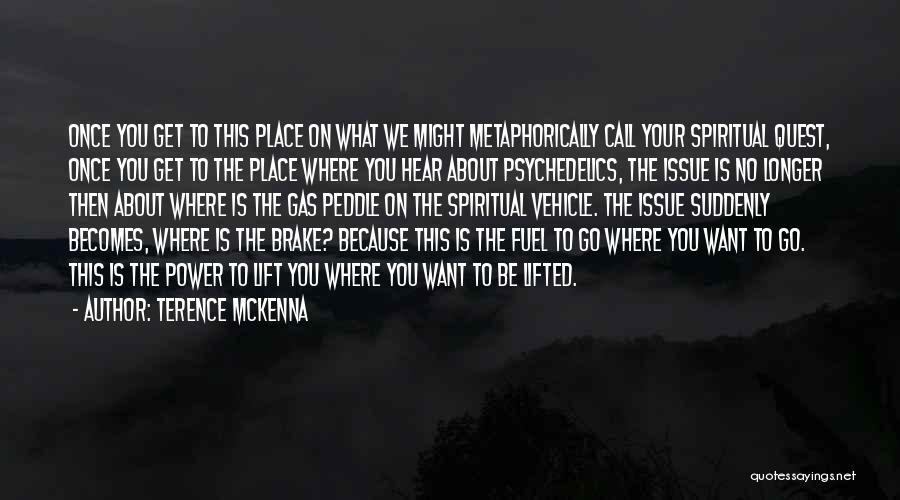 Terence McKenna Quotes: Once You Get To This Place On What We Might Metaphorically Call Your Spiritual Quest, Once You Get To The