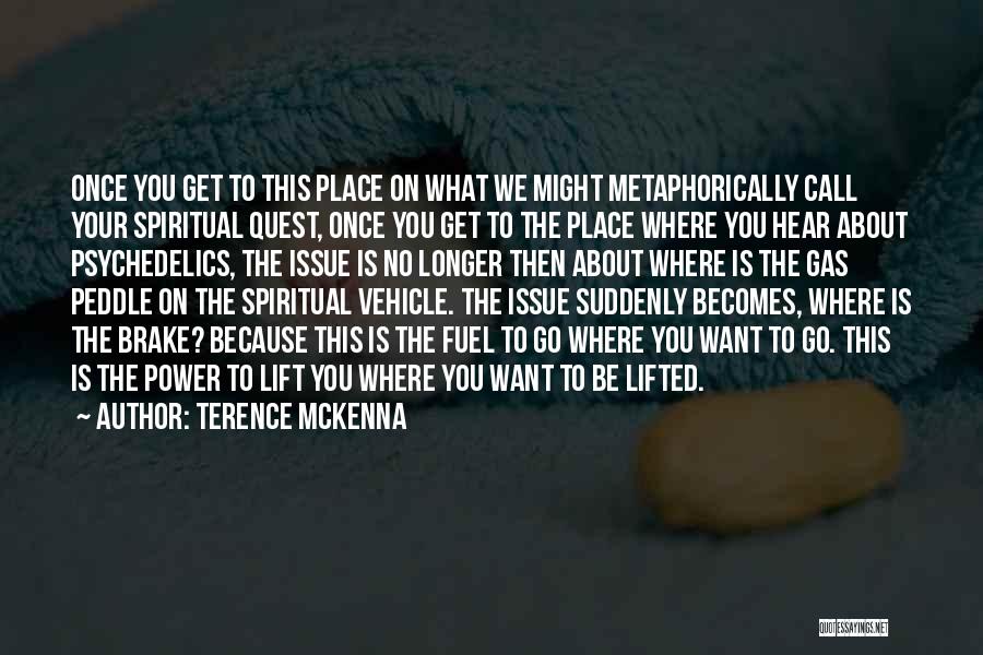 Terence McKenna Quotes: Once You Get To This Place On What We Might Metaphorically Call Your Spiritual Quest, Once You Get To The