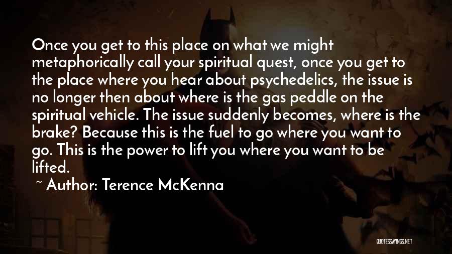 Terence McKenna Quotes: Once You Get To This Place On What We Might Metaphorically Call Your Spiritual Quest, Once You Get To The