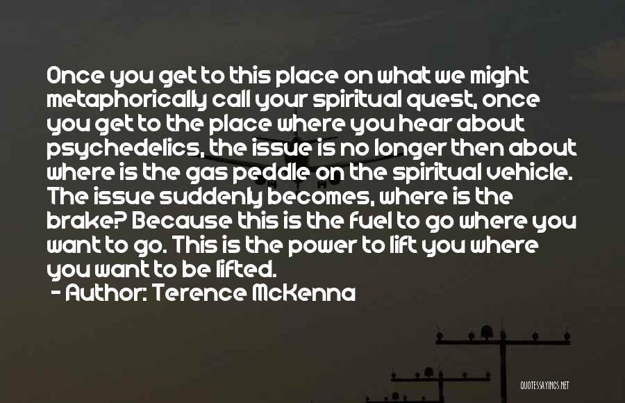 Terence McKenna Quotes: Once You Get To This Place On What We Might Metaphorically Call Your Spiritual Quest, Once You Get To The