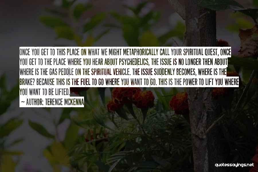 Terence McKenna Quotes: Once You Get To This Place On What We Might Metaphorically Call Your Spiritual Quest, Once You Get To The