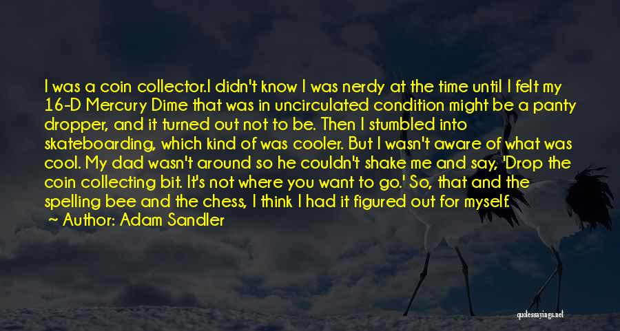 Adam Sandler Quotes: I Was A Coin Collector.i Didn't Know I Was Nerdy At The Time Until I Felt My 16-d Mercury Dime