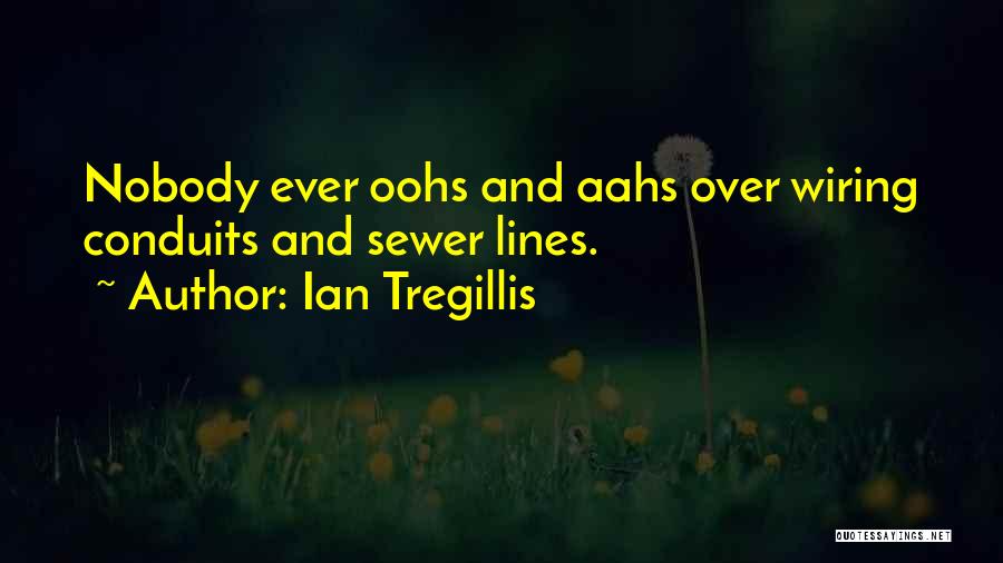 Ian Tregillis Quotes: Nobody Ever Oohs And Aahs Over Wiring Conduits And Sewer Lines.