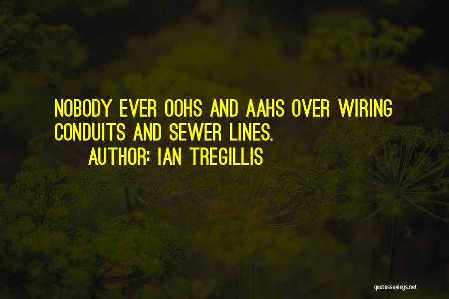 Ian Tregillis Quotes: Nobody Ever Oohs And Aahs Over Wiring Conduits And Sewer Lines.