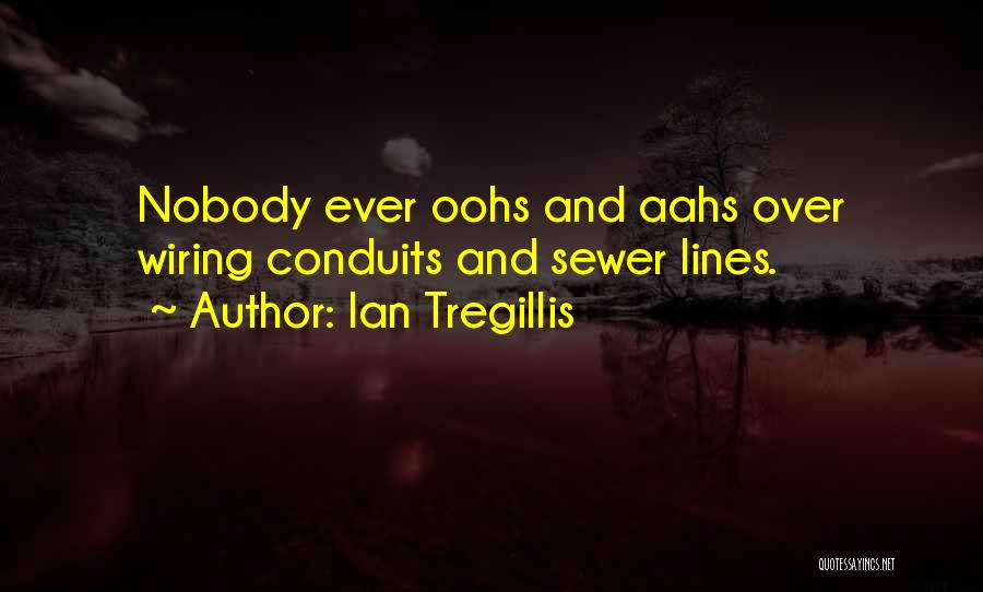 Ian Tregillis Quotes: Nobody Ever Oohs And Aahs Over Wiring Conduits And Sewer Lines.