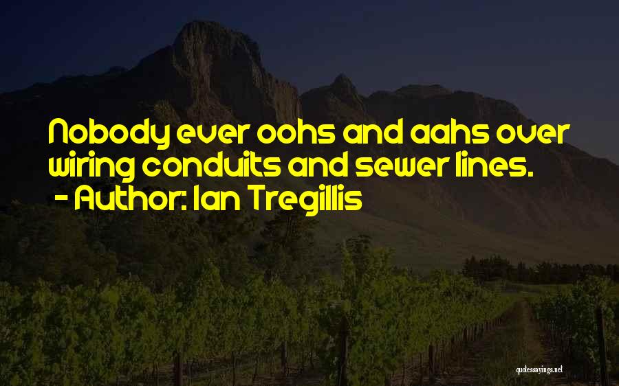 Ian Tregillis Quotes: Nobody Ever Oohs And Aahs Over Wiring Conduits And Sewer Lines.