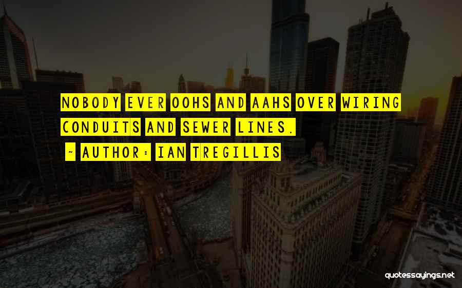 Ian Tregillis Quotes: Nobody Ever Oohs And Aahs Over Wiring Conduits And Sewer Lines.