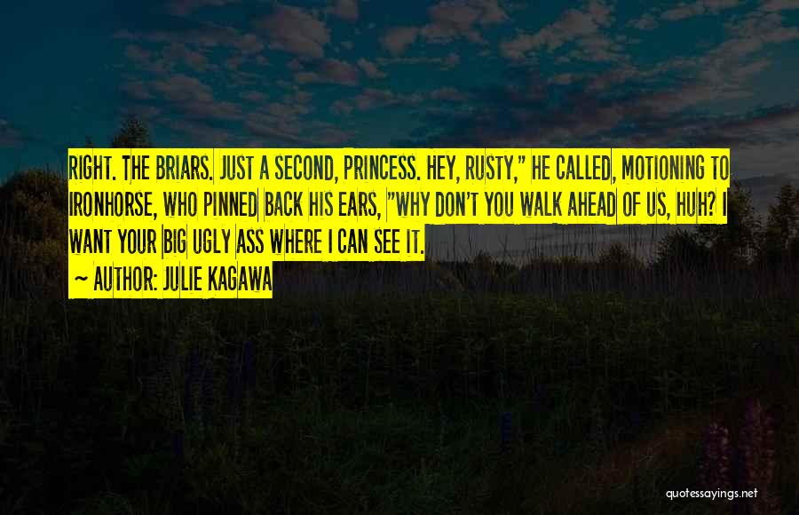 Julie Kagawa Quotes: Right. The Briars. Just A Second, Princess. Hey, Rusty, He Called, Motioning To Ironhorse, Who Pinned Back His Ears, Why