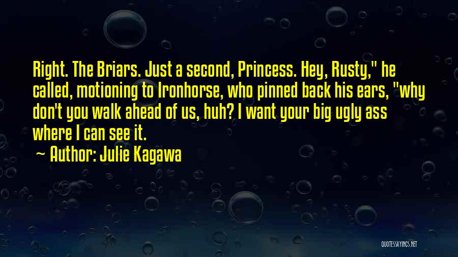Julie Kagawa Quotes: Right. The Briars. Just A Second, Princess. Hey, Rusty, He Called, Motioning To Ironhorse, Who Pinned Back His Ears, Why
