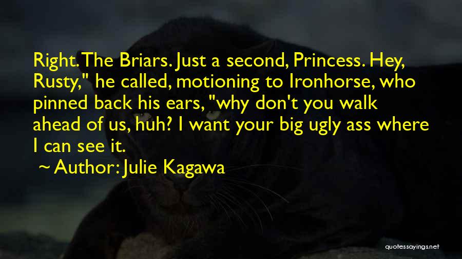 Julie Kagawa Quotes: Right. The Briars. Just A Second, Princess. Hey, Rusty, He Called, Motioning To Ironhorse, Who Pinned Back His Ears, Why