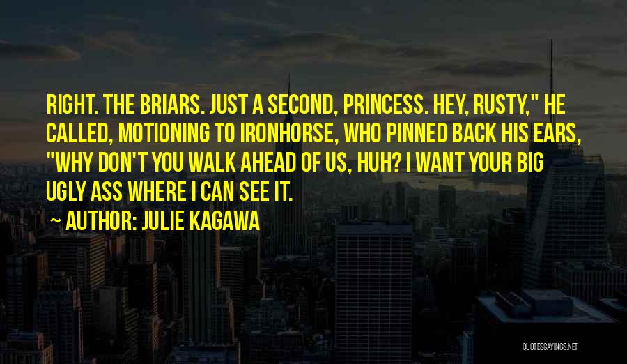 Julie Kagawa Quotes: Right. The Briars. Just A Second, Princess. Hey, Rusty, He Called, Motioning To Ironhorse, Who Pinned Back His Ears, Why