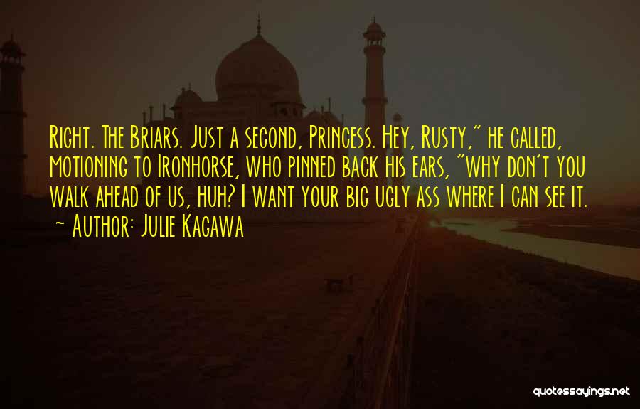 Julie Kagawa Quotes: Right. The Briars. Just A Second, Princess. Hey, Rusty, He Called, Motioning To Ironhorse, Who Pinned Back His Ears, Why