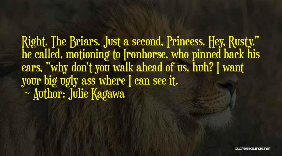 Julie Kagawa Quotes: Right. The Briars. Just A Second, Princess. Hey, Rusty, He Called, Motioning To Ironhorse, Who Pinned Back His Ears, Why