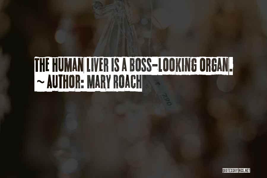 Mary Roach Quotes: The Human Liver Is A Boss-looking Organ.