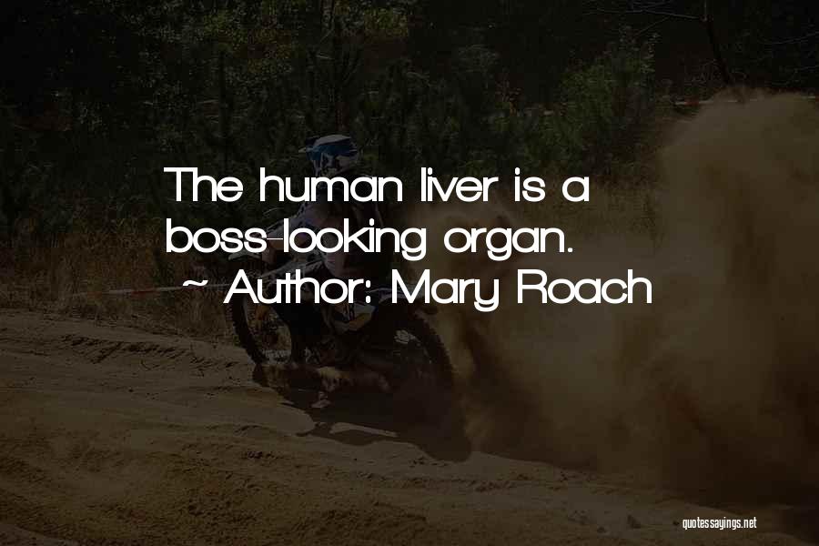 Mary Roach Quotes: The Human Liver Is A Boss-looking Organ.