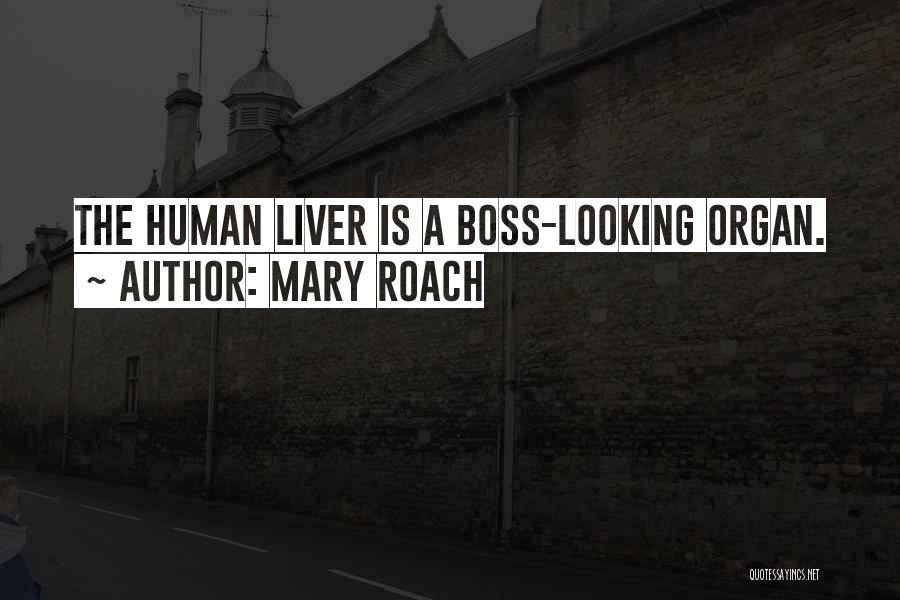 Mary Roach Quotes: The Human Liver Is A Boss-looking Organ.