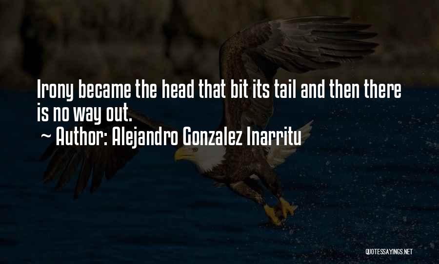 Alejandro Gonzalez Inarritu Quotes: Irony Became The Head That Bit Its Tail And Then There Is No Way Out.