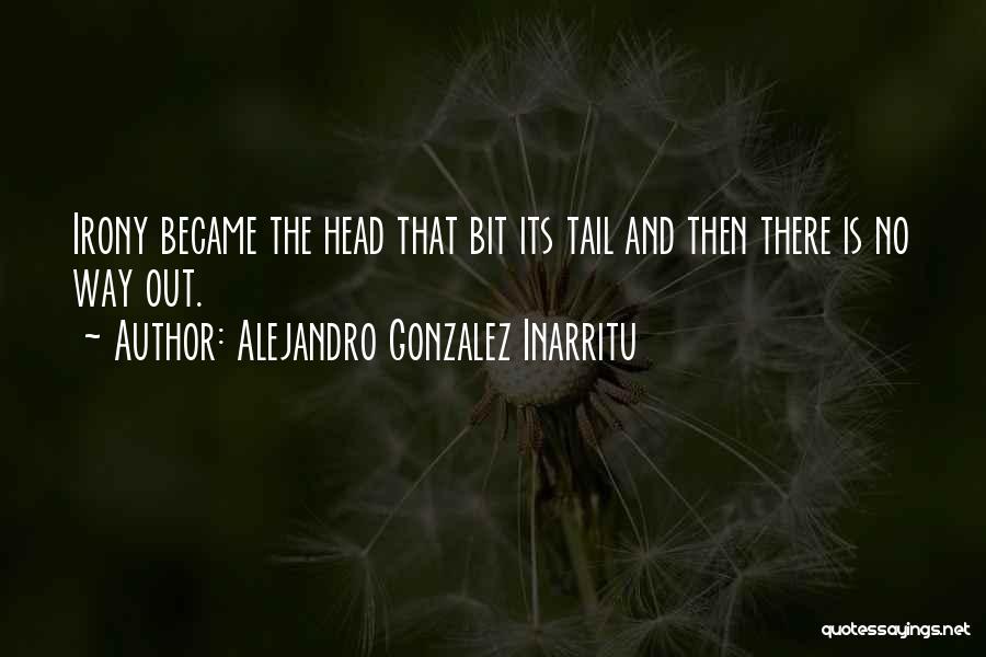 Alejandro Gonzalez Inarritu Quotes: Irony Became The Head That Bit Its Tail And Then There Is No Way Out.