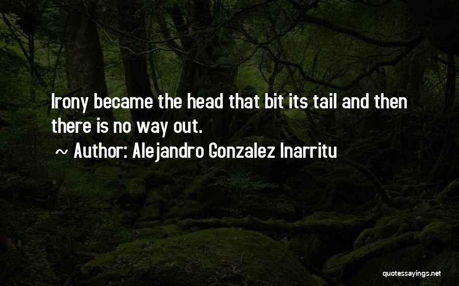 Alejandro Gonzalez Inarritu Quotes: Irony Became The Head That Bit Its Tail And Then There Is No Way Out.