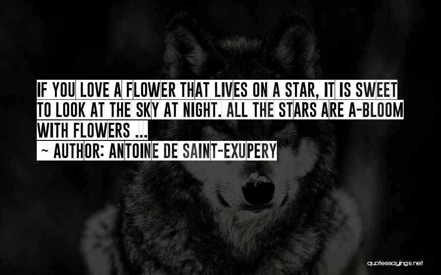 Antoine De Saint-Exupery Quotes: If You Love A Flower That Lives On A Star, It Is Sweet To Look At The Sky At Night.