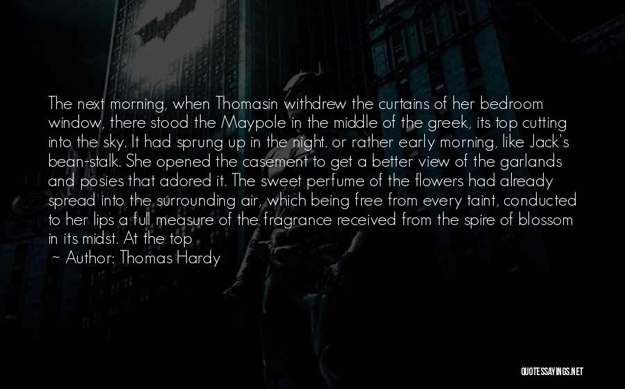 Thomas Hardy Quotes: The Next Morning, When Thomasin Withdrew The Curtains Of Her Bedroom Window, There Stood The Maypole In The Middle Of