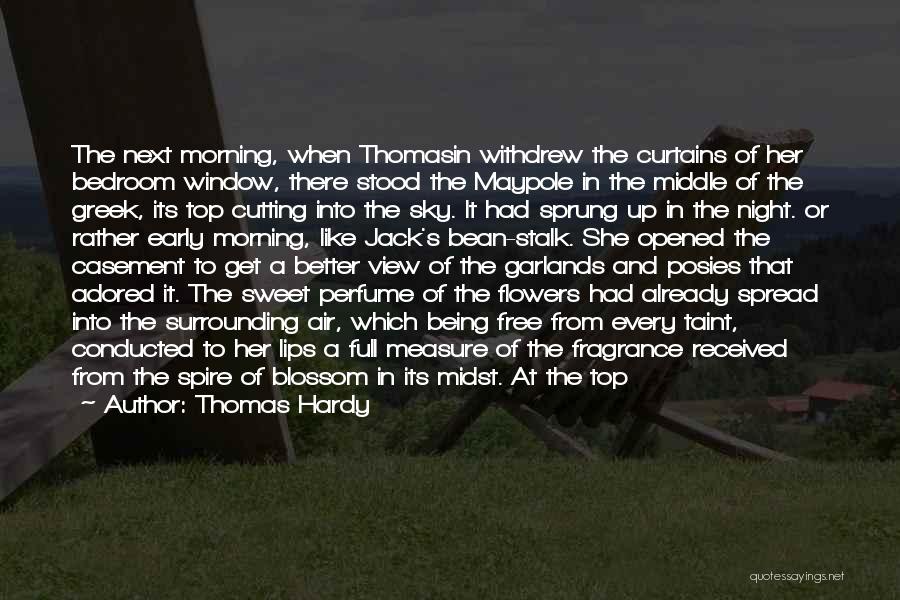 Thomas Hardy Quotes: The Next Morning, When Thomasin Withdrew The Curtains Of Her Bedroom Window, There Stood The Maypole In The Middle Of