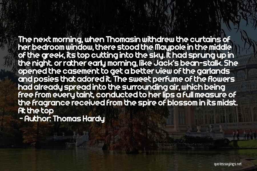 Thomas Hardy Quotes: The Next Morning, When Thomasin Withdrew The Curtains Of Her Bedroom Window, There Stood The Maypole In The Middle Of