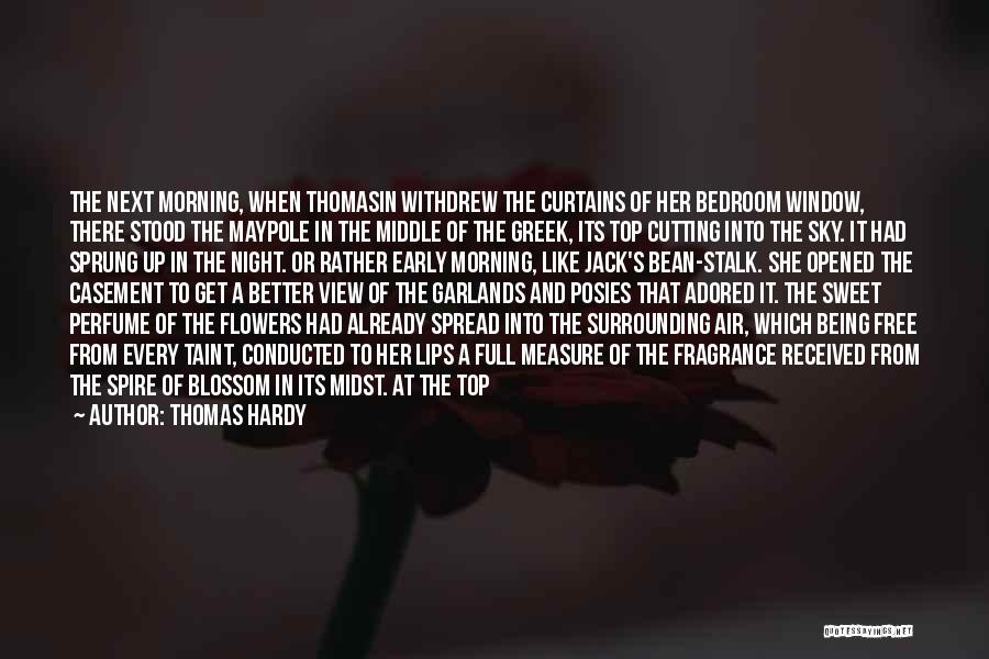 Thomas Hardy Quotes: The Next Morning, When Thomasin Withdrew The Curtains Of Her Bedroom Window, There Stood The Maypole In The Middle Of