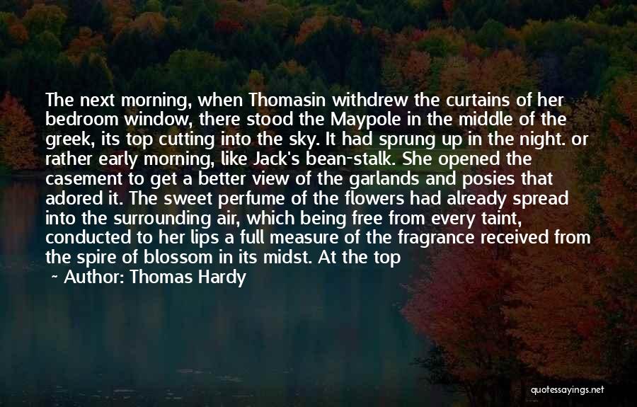 Thomas Hardy Quotes: The Next Morning, When Thomasin Withdrew The Curtains Of Her Bedroom Window, There Stood The Maypole In The Middle Of