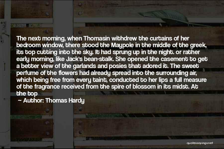 Thomas Hardy Quotes: The Next Morning, When Thomasin Withdrew The Curtains Of Her Bedroom Window, There Stood The Maypole In The Middle Of