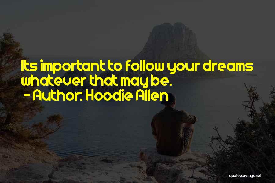 Hoodie Allen Quotes: Its Important To Follow Your Dreams Whatever That May Be.