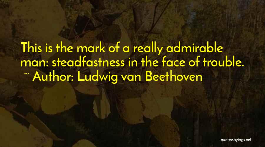 Ludwig Van Beethoven Quotes: This Is The Mark Of A Really Admirable Man: Steadfastness In The Face Of Trouble.