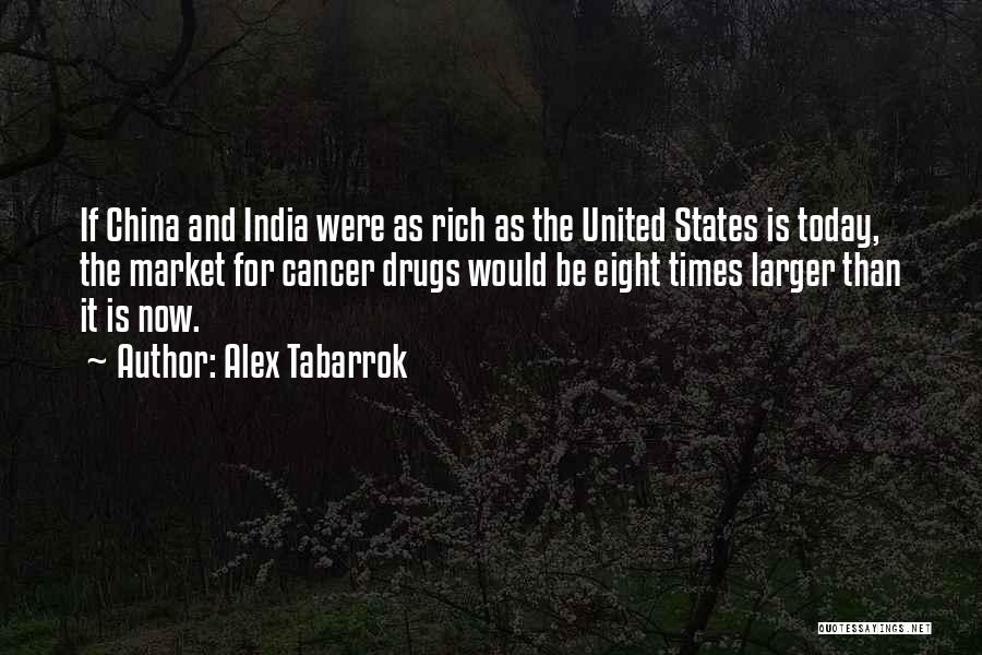 Alex Tabarrok Quotes: If China And India Were As Rich As The United States Is Today, The Market For Cancer Drugs Would Be