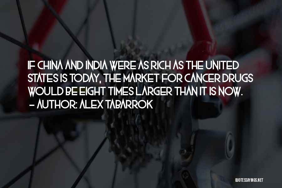 Alex Tabarrok Quotes: If China And India Were As Rich As The United States Is Today, The Market For Cancer Drugs Would Be