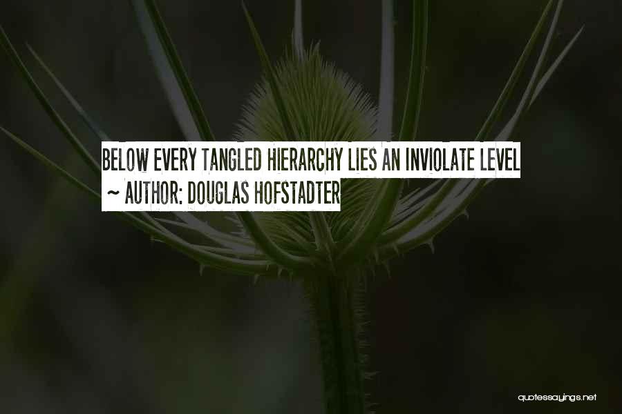 Douglas Hofstadter Quotes: Below Every Tangled Hierarchy Lies An Inviolate Level