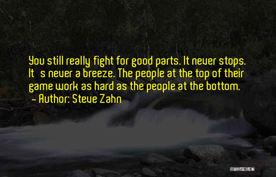 Steve Zahn Quotes: You Still Really Fight For Good Parts. It Never Stops. It's Never A Breeze. The People At The Top Of