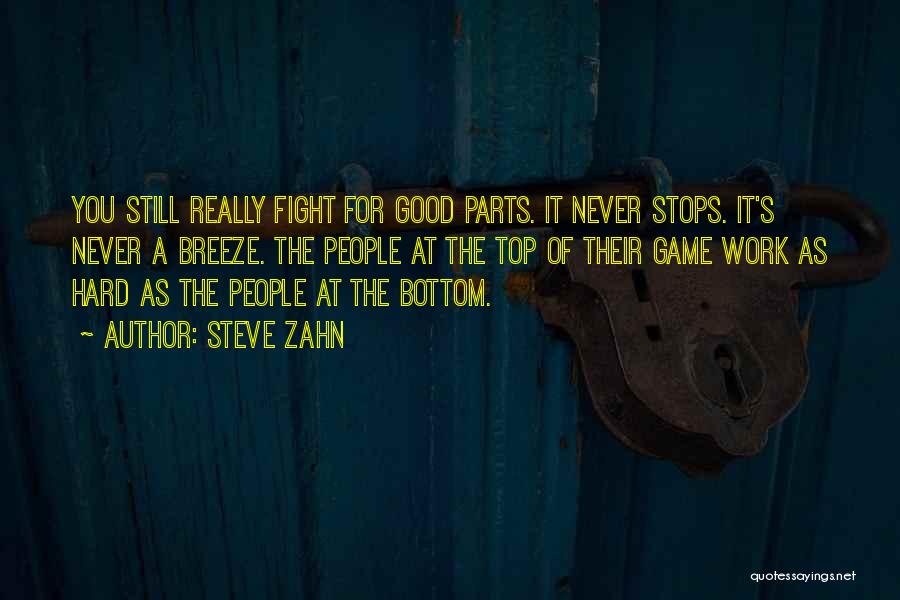 Steve Zahn Quotes: You Still Really Fight For Good Parts. It Never Stops. It's Never A Breeze. The People At The Top Of