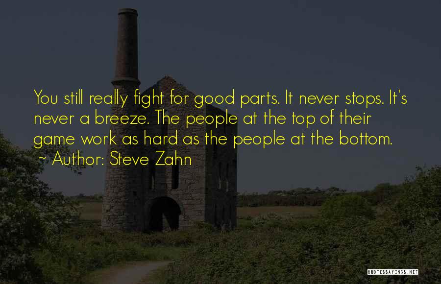 Steve Zahn Quotes: You Still Really Fight For Good Parts. It Never Stops. It's Never A Breeze. The People At The Top Of