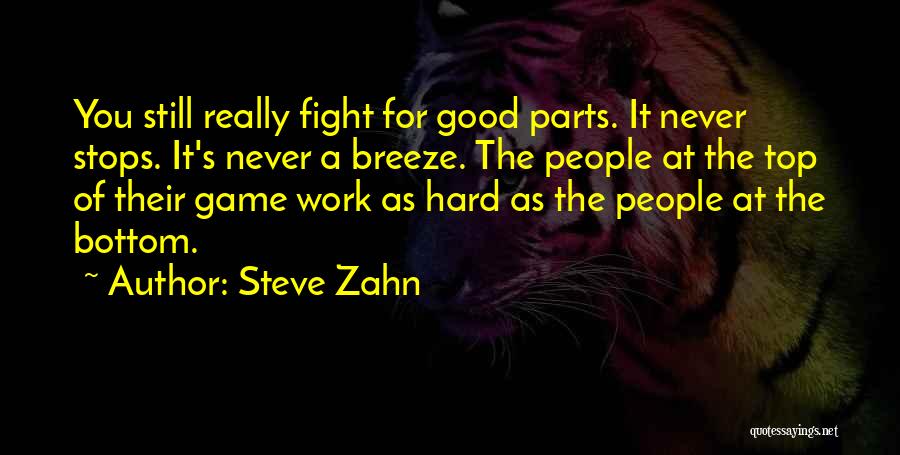 Steve Zahn Quotes: You Still Really Fight For Good Parts. It Never Stops. It's Never A Breeze. The People At The Top Of