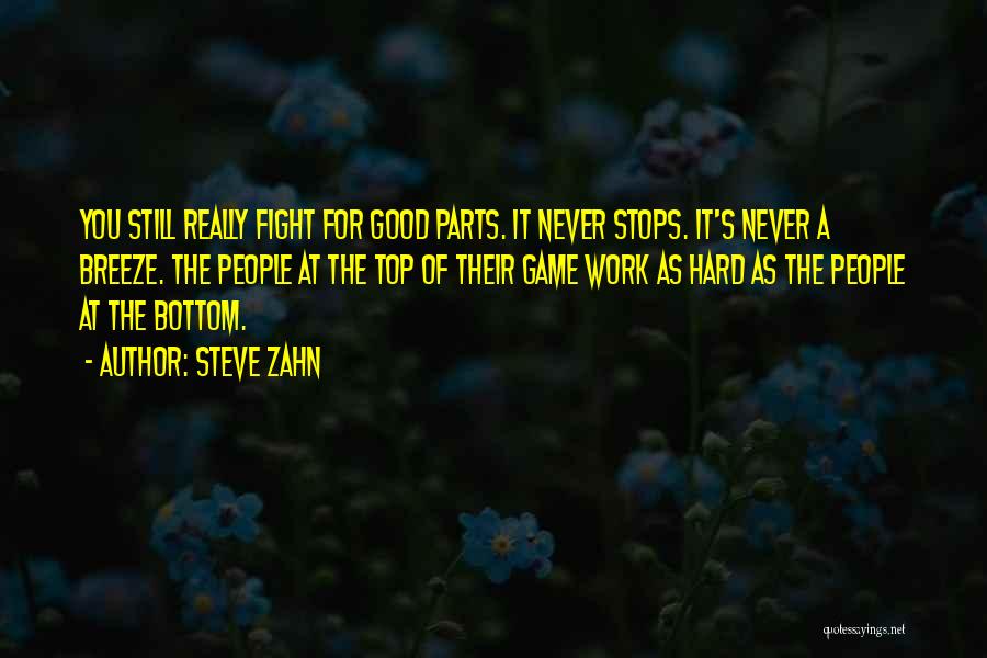 Steve Zahn Quotes: You Still Really Fight For Good Parts. It Never Stops. It's Never A Breeze. The People At The Top Of