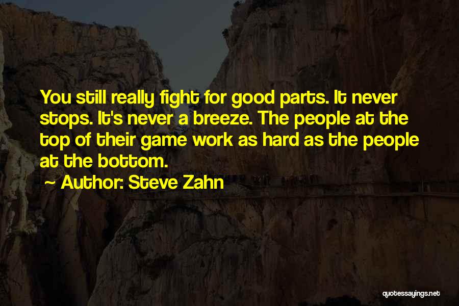 Steve Zahn Quotes: You Still Really Fight For Good Parts. It Never Stops. It's Never A Breeze. The People At The Top Of