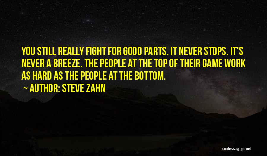 Steve Zahn Quotes: You Still Really Fight For Good Parts. It Never Stops. It's Never A Breeze. The People At The Top Of