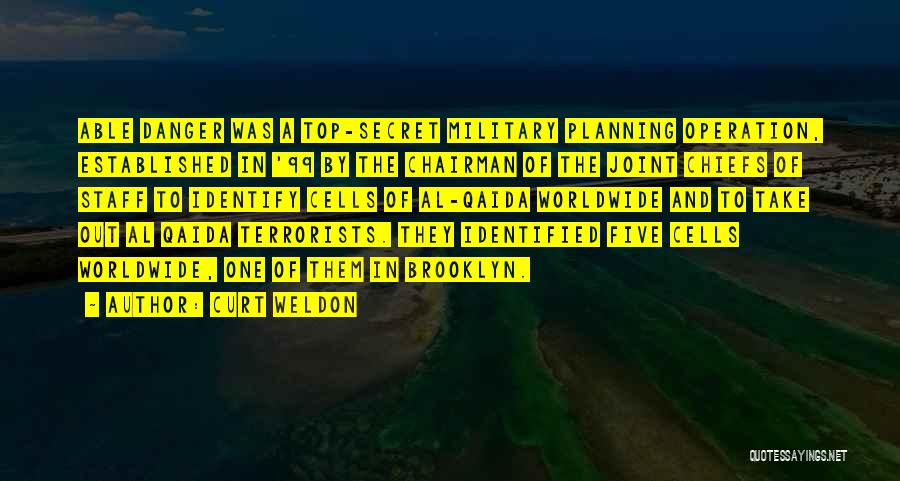 Curt Weldon Quotes: Able Danger Was A Top-secret Military Planning Operation, Established In '99 By The Chairman Of The Joint Chiefs Of Staff