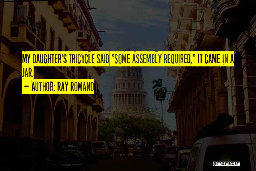 Ray Romano Quotes: My Daughter's Tricycle Said Some Assembly Required. It Came In A Jar.